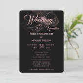 Elegante Abend Hochzeit Party Einladung (Stehend Vorderseite)