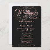 Elegante Abend Hochzeit Party Einladung (Vorderseite)