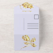 Elegante aber einfache Hochzeit All In One Einladung (Außenbereich)