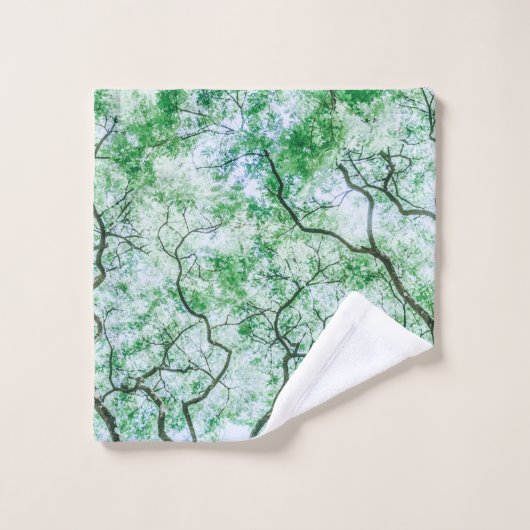 Elegante, aber sprichwörtliche Blätter und Zweige  Badhandtuch Set (Waschlappen)