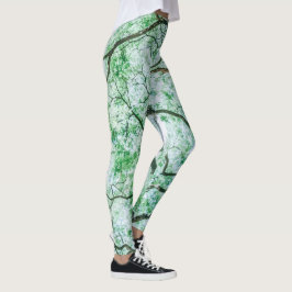 Elegante, aber sprichwörtliche Blätter und Zweige Leggings