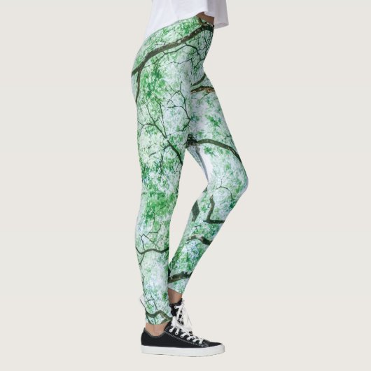 Elegante, aber sprichwörtliche Blätter und Zweige Leggings (Rechts)