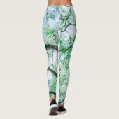 Elegante, aber sprichwörtliche Blätter und Zweige  Leggings (Rückseite)