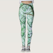 Elegante, aber sprichwörtliche Blätter und Zweige Leggings (Vorderseite)