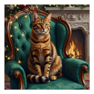 Elegante Abessinierkatze - Königliches Urlaubsport Poster