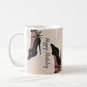 Elegante Absatze Schönheit Fashionista Geburtstag Kaffeetasse