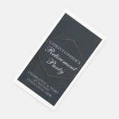 Elegante Abschiedsfeier individuell gest Serviette (Ecke)