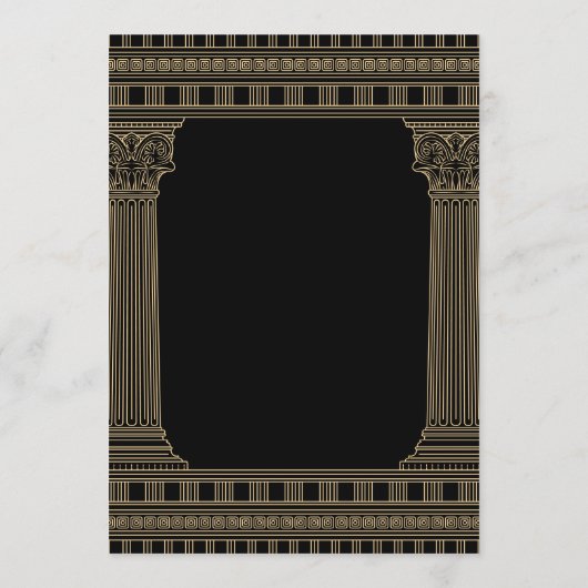 Elegante Abschiedsparty Einladung (Rückseite)