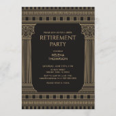 Elegante Abschiedsparty Einladung (Vorderseite)
