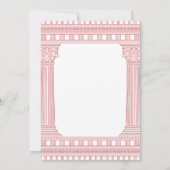 Elegante Abschiedsparty in Rosa Einladung (Rückseite)