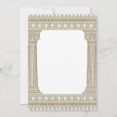 Elegante Abschiedsparty mit Säulen Einladung (Rückseite)