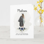 Elegante Abschluss Card Karte (Gelbe Blume)