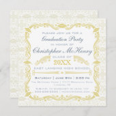 Elegante Abschluss-Einladungs-Mitteilung Einladung (Vorne/Hinten)