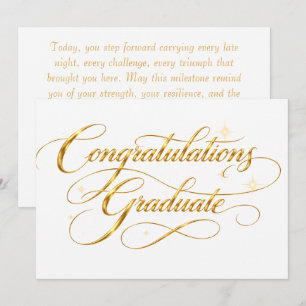 Elegante Abschluss Gratulations Design Feiertagskarte