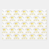 Elegante Abschluss Imitate Goldfräsen Farbe Geschenkpapier Set (Vorderseite 2)