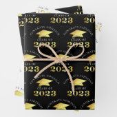 Elegante Abschluss Imitate Goldfräsen Farbe Geschenkpapier Set (Beispiel)