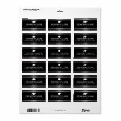 Elegante Abschluss Satin graue Imitate silberne Rä Adressaufkleber (Vorne)