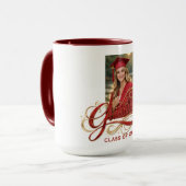 Elegante Abschluss-Script-Kunst mit Foto-Feature Tasse (Vorderseite Links)