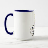 Elegante Abschluss-Script-Kunst mit Foto-Feature Tasse (Links)