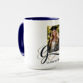 Elegante Abschluss-Script-Kunst mit Foto-Feature Tasse (Vorderseite Links)