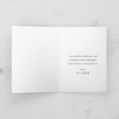 Elegante Abschlussblumen Düster Romantisch Karte (Innenseite)