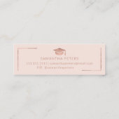 Elegante Abschlusserröten das NamensRosengold Rosa Mini Visitenkarte (Rückseite)