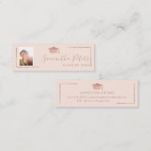 Elegante Abschlusserröten das NamensRosengold rosa Mini Visitenkarte (Vorne/Hinten)