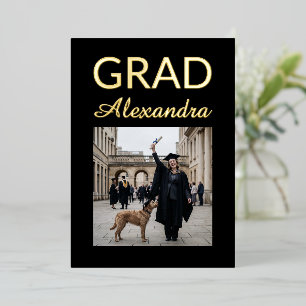 Elegante Abschlussfeier der Veterinärmedizin Folieneinladung