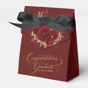 Elegante Abschlussfeier • Goldschrift Geschenkschachtel