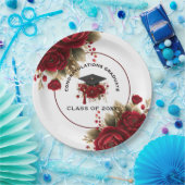 Elegante Abschlussfeier • Goldschrift Pappteller (Party)