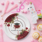 Elegante Abschlussfeier • Goldschrift Pappteller (Party)