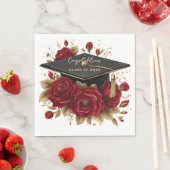 Elegante Abschlussfeier • Goldschrift Serviette (Beispiel)