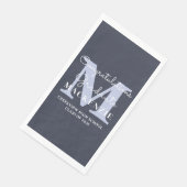 Elegante Abschlussfeier in Navyblau Serviette (Ecke)