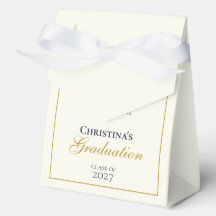 Elegante Abschlussfeier in Navyblau und Gold