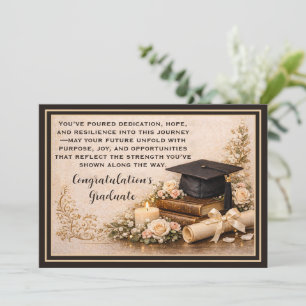 Elegante Abschlusskarte mit inspirierender Botscha Feiertagskarte