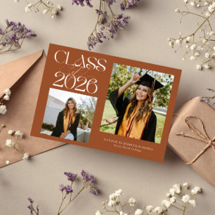 Elegante Abschlussklasse 2026 Typografie Grad Terr Ankündigung