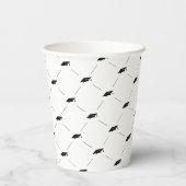 Elegante Abschlussmütze Personalisiert Pappbecher (Rückseite)