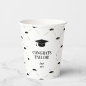 Elegante Abschlussmütze Personalisiert Pappbecher (Vorderseite)