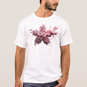 Elegante ABSTRACTE BLUME 32 Original Kunst T-Shirt