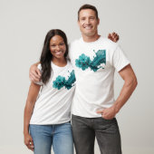 Elegante ABSTRACTE BLUME Originaldesign T-Shirt (Unisex)