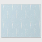 Elegante Abstrakt Blue Winter Tree Baby Dusche Geschenkpapier (Flach)