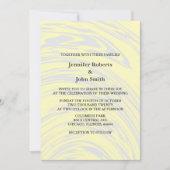 Elegante, Abstrakt-gelb-cremig-graue Elfenbeinhoch Einladung (Vorderseite)