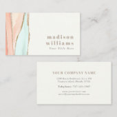 Elegante Abstrakt gestrichene Wasserfarben Visitenkarte (Vorne/Hinten)