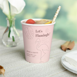 Elegante Abstrakt Lasse Flamingle Pappbecher