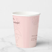 Elegante Abstrakt Lasse Flamingle Pappbecher (Rechts)