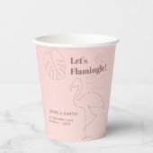 Elegante Abstrakt Lasse Flamingle Pappbecher (Vorderseite)