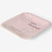 Elegante Abstrakt Lasse Flamingle Pappteller (Gewinkelt)