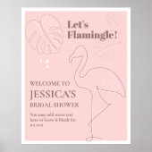 Elegante Abstrakt Lasse Flamingle Poster (Vorne)