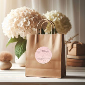 Elegante Abstrakt Lasse Flamingle Runder Aufkleber