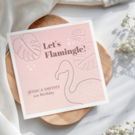 Elegante Abstrakt Lasse Flamingle Serviette